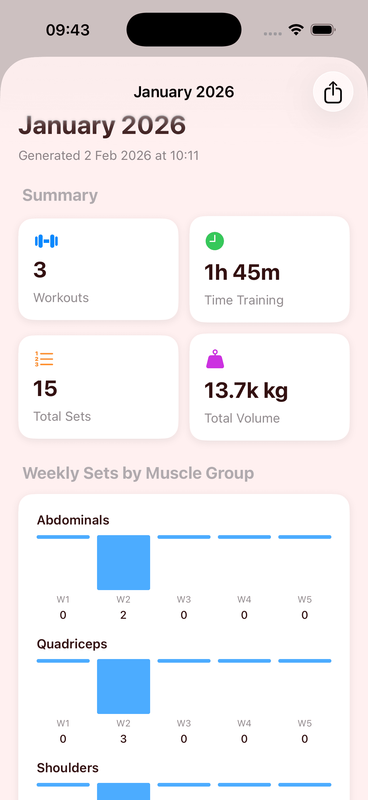 GainStrong app screen